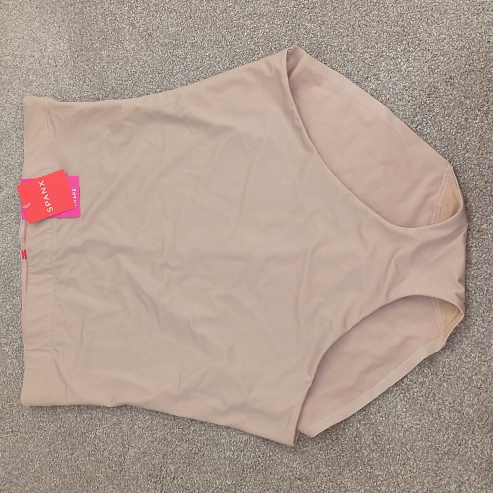 SPANX High Waist Brief Smoothing Shapewear in Champagne Beige Size E1X